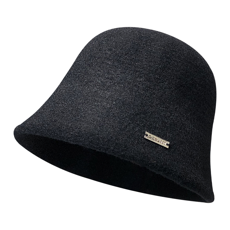 美拉德风帽子女秋冬羊毛呢针织渔夫帽洋气素颜遮脸水桶帽显脸小男 - 图3