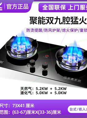煤气灶双灶燃气灶家用嵌入式天然气灶台式液化气灶猛火灶具
