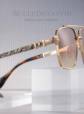 潮ke箩心防紫外线太阳镜男女潮个性街拍防晒双梁显瘦百搭遮阳墨镜