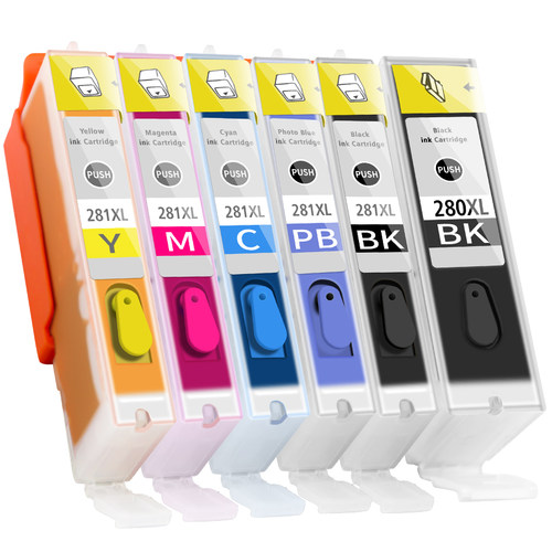适用佳能PGI-280XL CLI-281XL墨盒TS9120 TS8120 TS6120墨水8220 5120 9520 9521C6220 702打印机TR8520 7520 - 图0