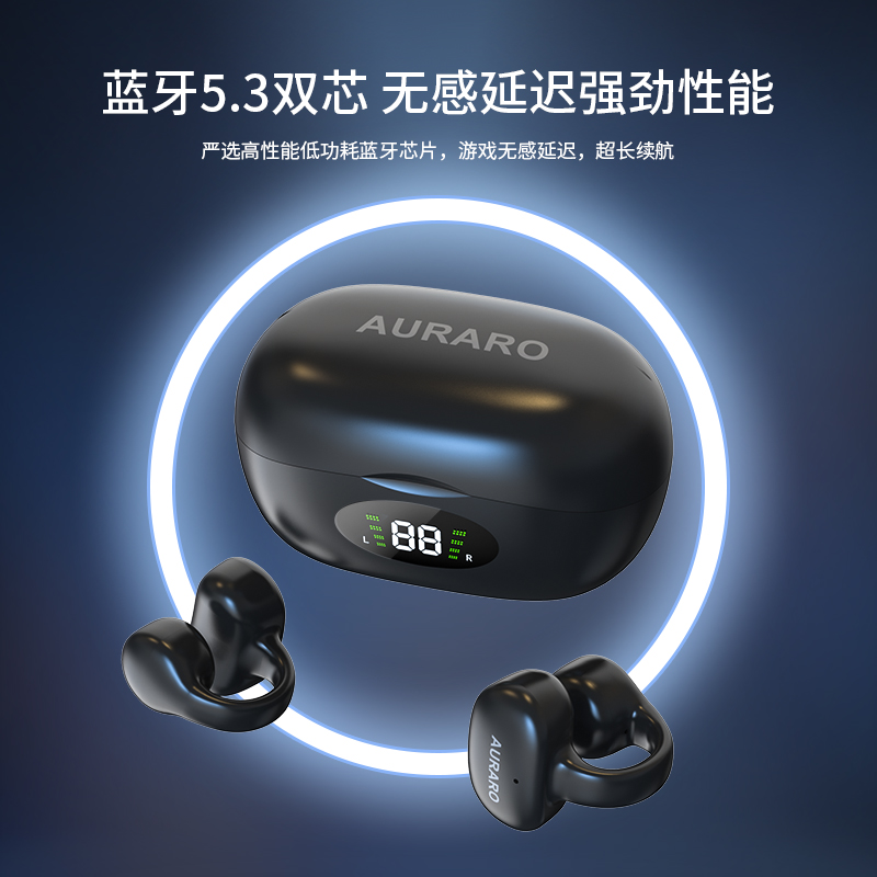 AURARO  i113真正空气传导耳夹式降噪运动蓝牙耳机新款久戴不痛 - 图0