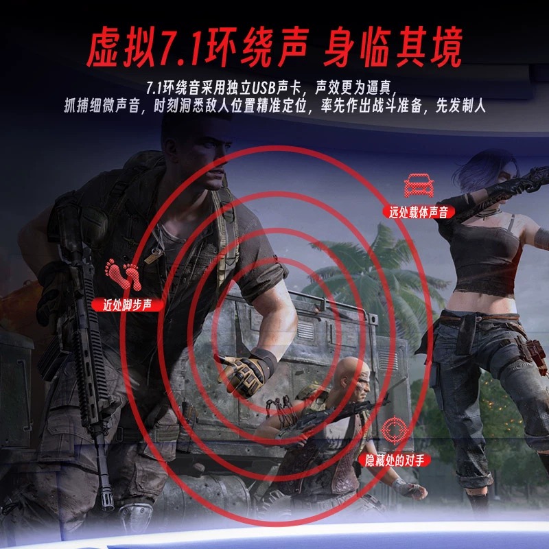 Somic/硕美科 GB2轻便头戴式有线7.1usb游戏耳机电脑降噪耳麦 - 图1