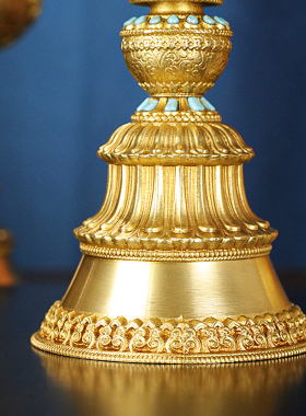 慧宝黄铜藏式佛堂酥油灯座