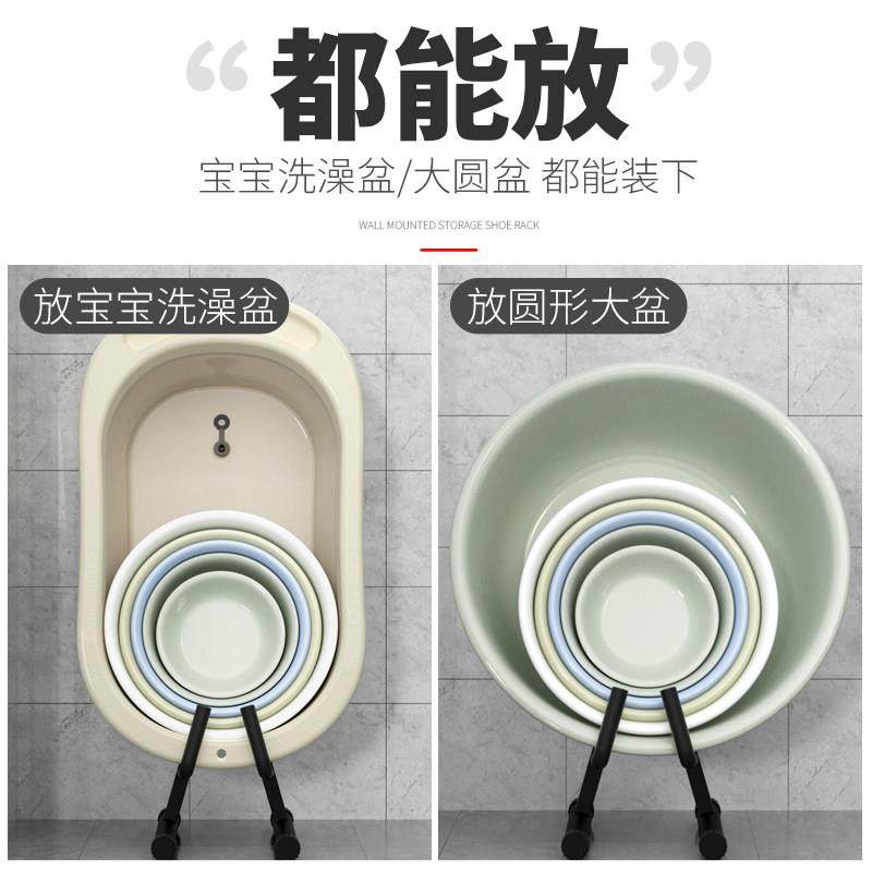 浴室放盆架置物架化妆室脸盆收纳层架落地家用脸盆架厕所盆子收纳,淘宝优惠券,粉丝福利购,淘宝优惠卷