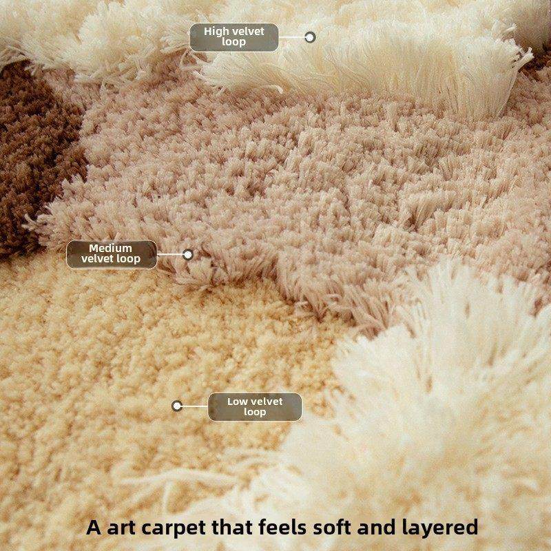 Ddd美拉德卧室棕色床边毯子客厅沙发簇绒绒地毯覆古苔藓长地垫,淘宝优惠券,粉丝福利购,淘宝优惠卷