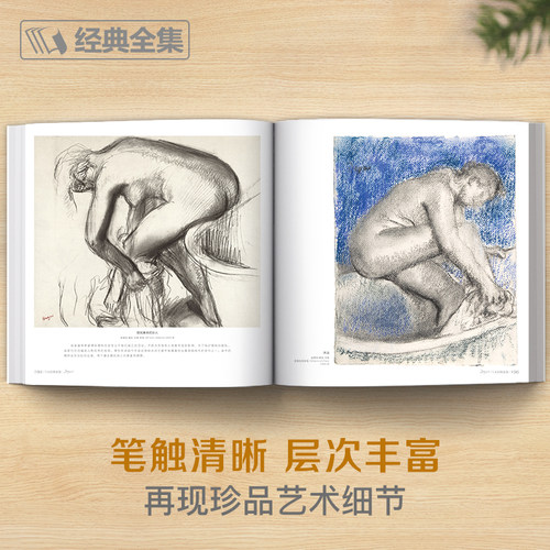 经典全集 Degas德加素描集 大师素描速写集人物人体肖像头像风景临摹书籍西方高清进口作品画册全集手稿色粉笔临本教材 杨建飞主编 - 图3