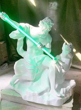 欧洲夜光字玻璃纤维雕塑会所酒店餐厅酒吧Ktv酒吧大厅装修落地式