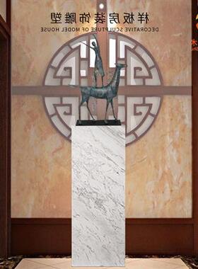现代中式复古铸铝工艺摆件客厅家居书房玄关样板房小样雕塑订购