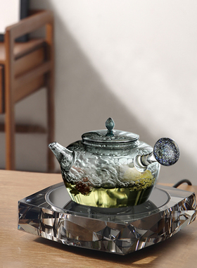 鼎牌茶具丨黑水晶电陶炉静音无辐射线控调节白茶普洱煮茶器电茶炉