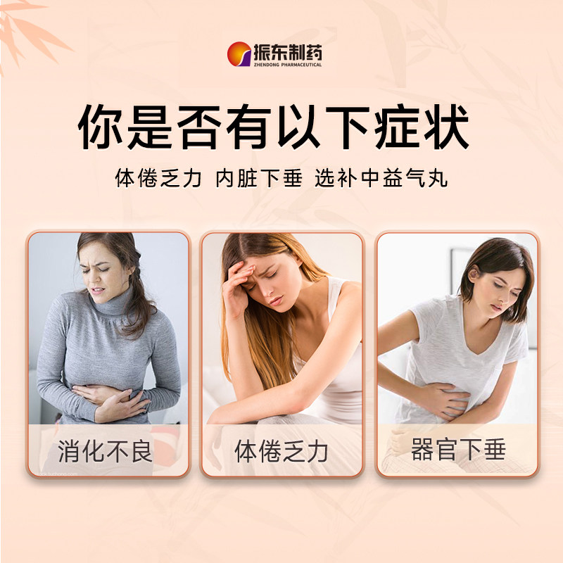 振东补中益气丸补气益气气虚乏力体虚脾胃虚弱大蜜丸内脏下垂正品