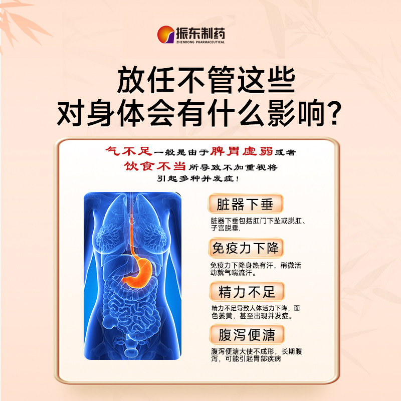 振东补中益气丸补气益气气虚乏力体虚脾胃虚弱大蜜丸内脏下垂正品