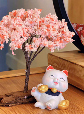 樱花日式摆件樱花树造景微缩场景