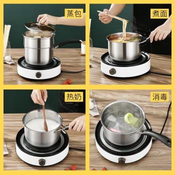 拜格汤锅奶锅加厚不锈钢蒸笼家用宝宝辅食小蒸锅电磁炉燃气灶适用 - 图3