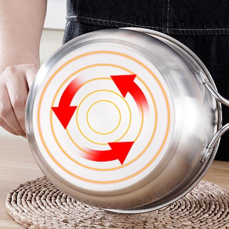 拜格汤锅奶锅加厚不锈钢蒸笼家用宝宝辅食小蒸锅电磁炉燃气灶适用 - 图2