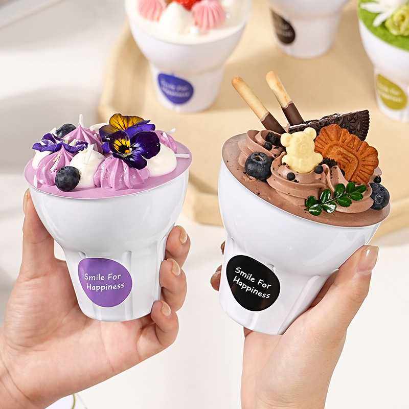 冰淇淋手握杯甜筒冰激凌打包酸奶盒子雪糕甜品手捧花蛋糕烘焙包装,淘宝优惠券,粉丝福利购,淘宝优惠卷