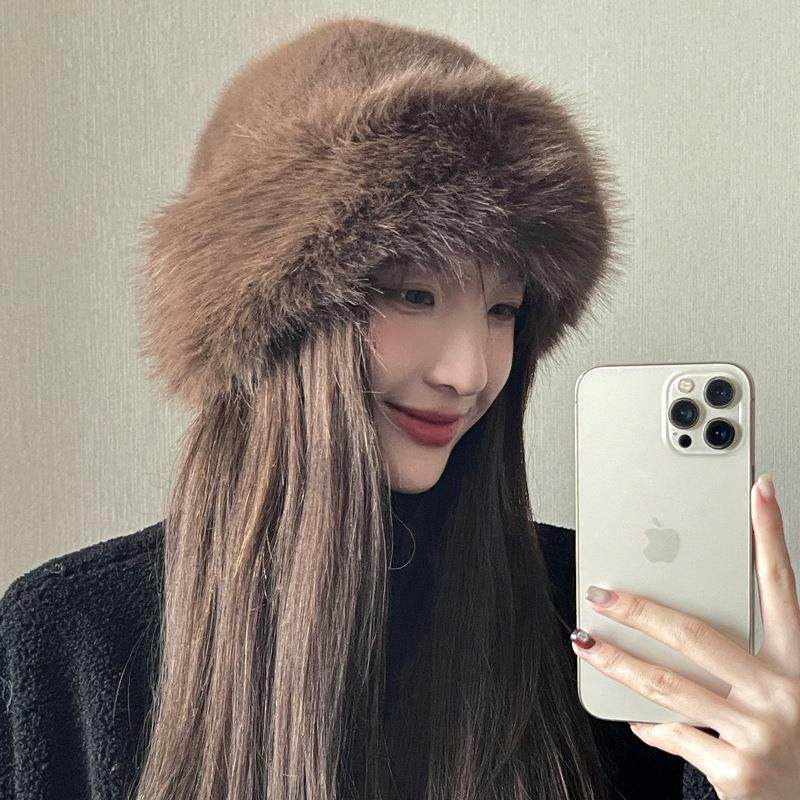 秋冬新款毛绒地主帽女潮防寒保暖帽子东北盆帽护耳帽显脸小渔夫帽,淘宝优惠券,粉丝福利购,淘宝优惠卷