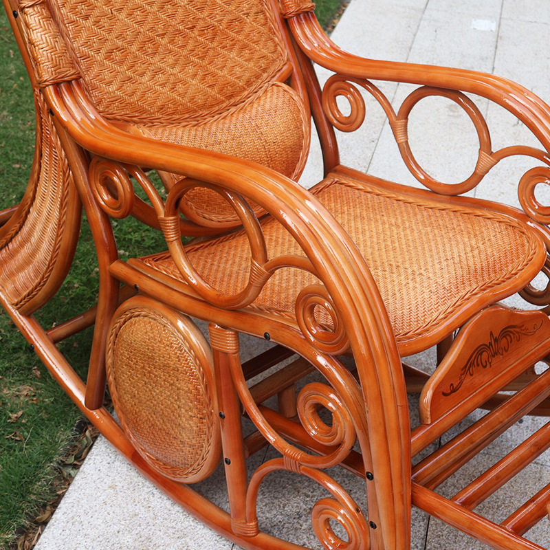 老人真藤可坐可躺逍遥椅庭院新中式懒人藤椅休闲结实逍遥护腰摇椅,淘宝优惠券,粉丝福利购,淘宝优惠卷