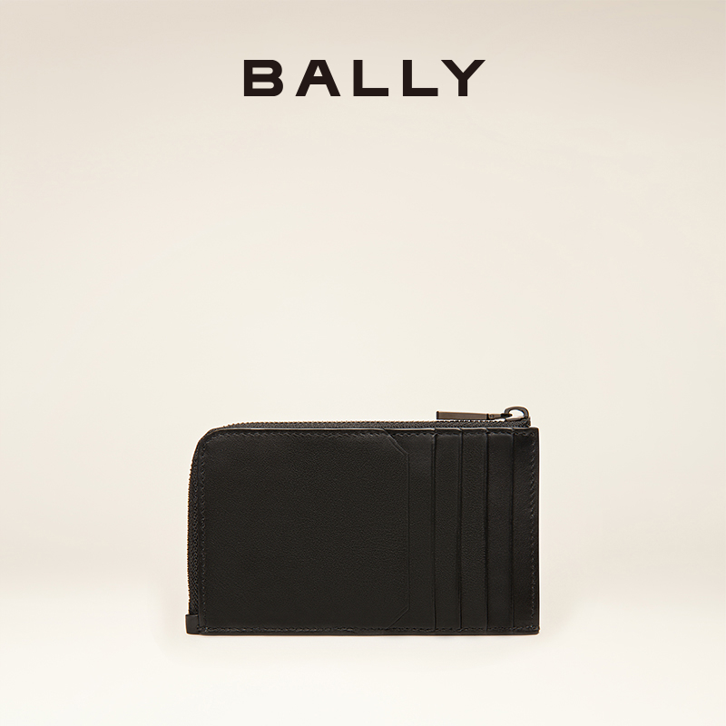 【官方正品】BALLY/巴利BORD.MN男士黑色皮革钱包6238924-图1