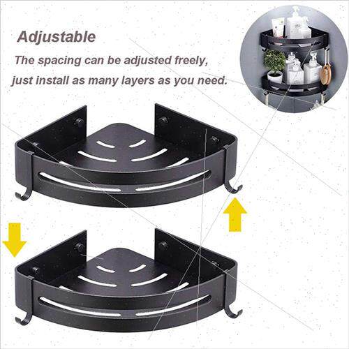 No punch bathroom bathroom space aluminum triangle basket kc - 图1