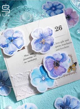Flower Fantasy Box Set Stickers ins Vintage Floral Handbook