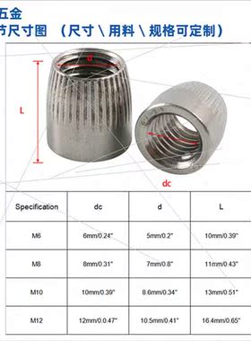 70pcs-4 kinds large flower knurled conical nuts expansion nu