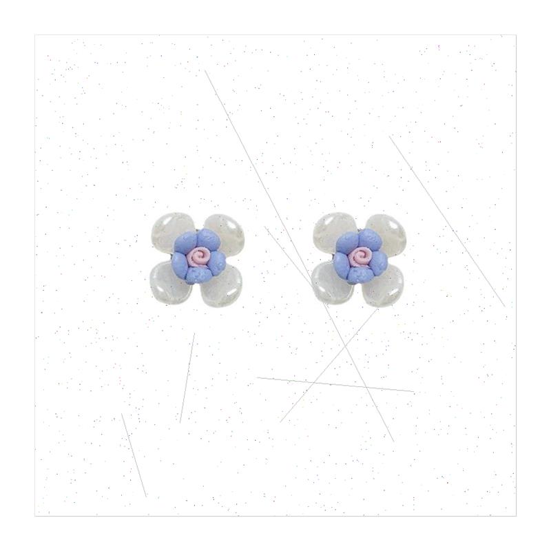 2023 new small flowers pearl earrings French retro girls gen - 图3