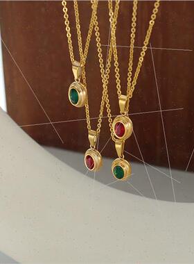 Ancient Egyptian Pharaoh Mysterious Red Green Eye Gemstone S