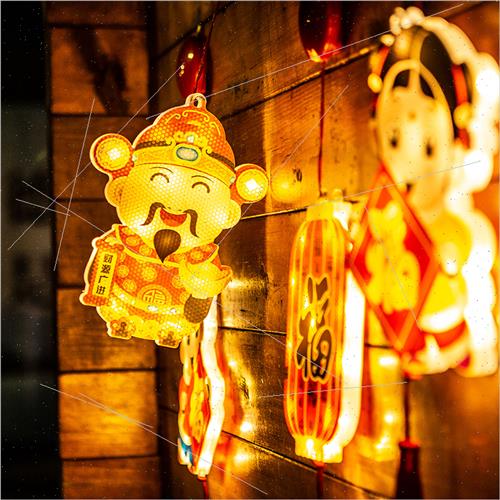 New Chinese New Year suction cup lights shopping mall room w - 图0