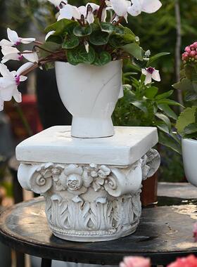 欧式罗马柱小柱头创意摆件底座庭院装饰阳台布景摄影道具婚庆摆设