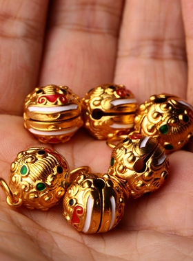 金色貔貅吞金兽铃铛吊坠挂件