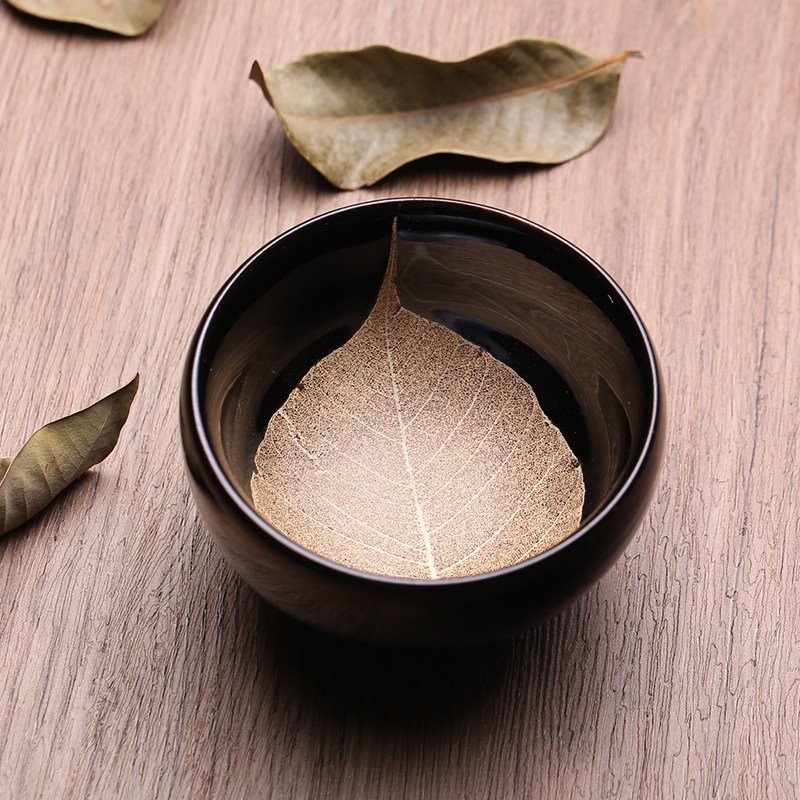 非遗大师周世义木叶盏建盏主人杯茶杯茶盏全手工天目曜变茶器茶具