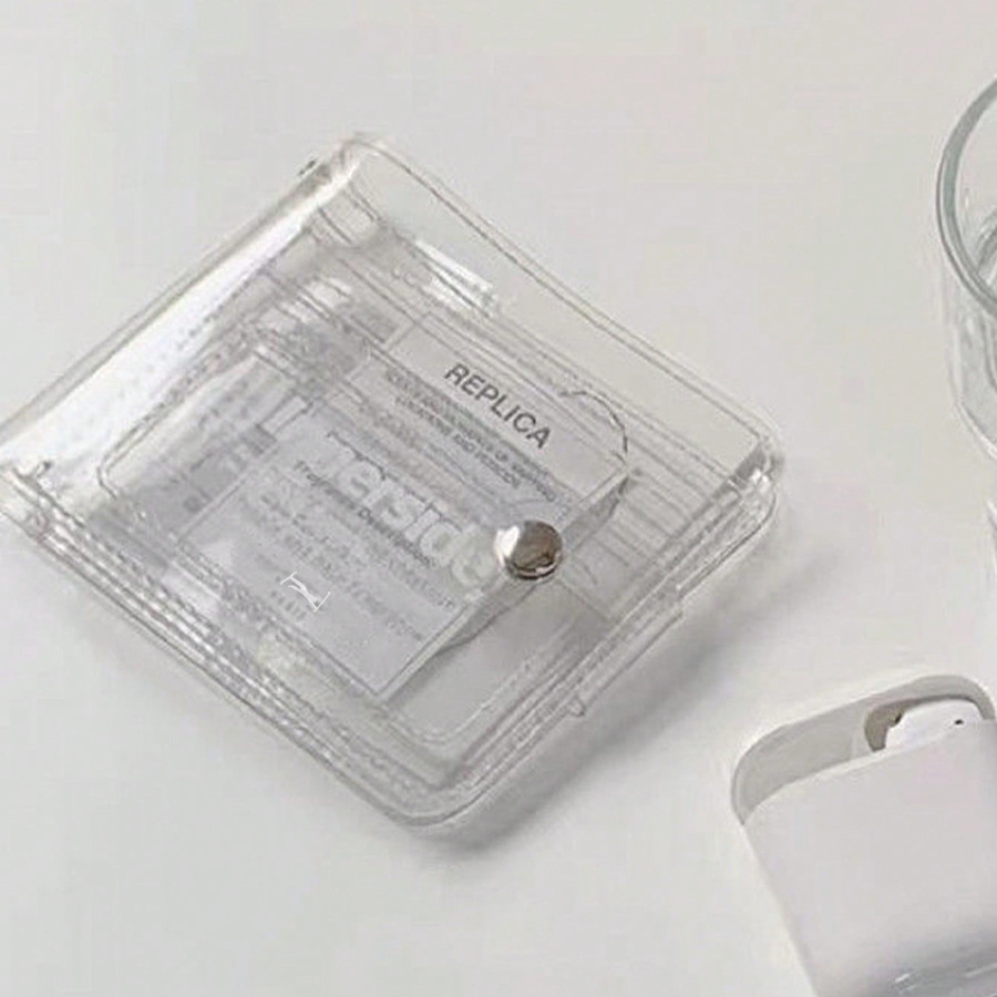 ins大火韩国透明pvc短款小钱包女少女学生证件包零钱包可挂钥匙扣 - 图1