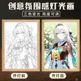 Селфи пионера плавного светового рисования обрушился на двухмерный подарок на день рождения с огнестрельным оружием двухмерного плавного флуоресцентного соуса вокруг железной дороги