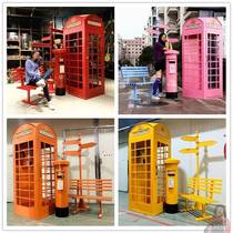 Road signs Signs Bar Benches Benches Double Telephone Kiosk Nets Red Prop Mailboxes Suit Mall Landscape Beauty Chen