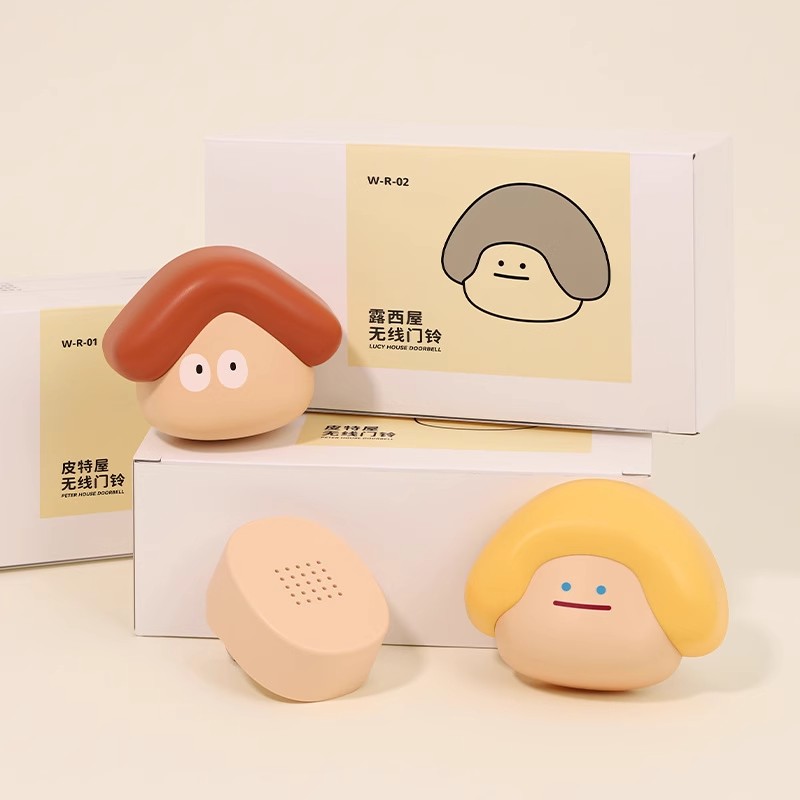 皮特露西门铃家用无线通信可爱北欧呆萌厕所卧室创意响铃大门呼叫 - 图0