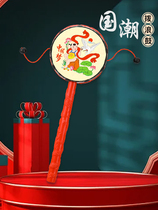 Dial wave drum baby old traditional childrens toy newborn baby hand rocking the bell wave drum can nibble the Chinese wind