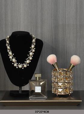 全屋定制展厅衣帽间软装饰品摆件设计师样板间衣柜鞋子包包收纳盒