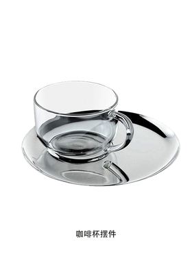 现代咖啡主题厨房摆件样板间餐边柜不锈钢托盘原创玻璃杯子装饰画