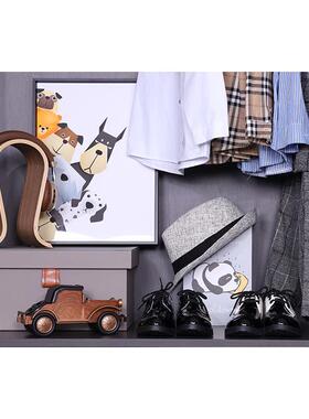 儿童房样板间软装饰品定制展厅摆件男孩房衣柜展示衣服衣帽间装饰