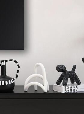 轻奢高档大地色小众高级感摆件艺术软装客厅家居电视柜酒柜装饰品