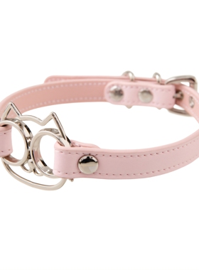 灼欲*原创粉色猫咪项圈choker颈带可爱甜妹颈饰定制脖环puppy项圈