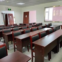 Meeting room conference table and chairs Composition 1 2 m strip table double solid wood paint bar desk training table