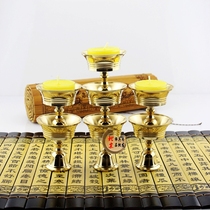 For the Buddha lamp High foot glossy glossy pure copper ghee lamp lamp holder Lotus lamp Buddha Hall for lamp Changming lamp