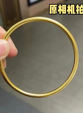 新款越南沙金实心古法传承手镯女百搭简约不掉色仿真闭口磨砂手60