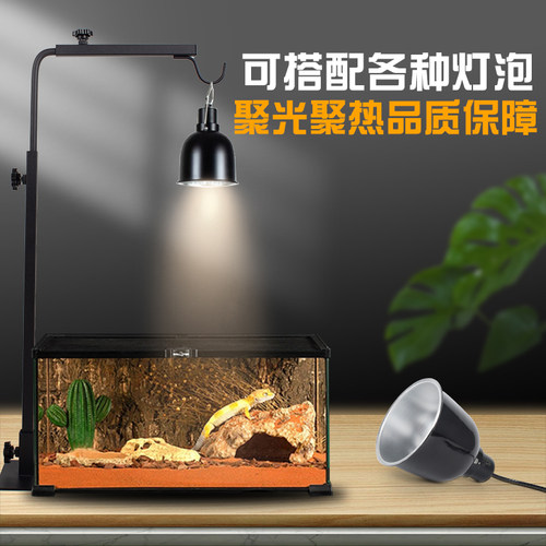 乌龟晒背灯架爬宠双头灯罩uva保温灯罩太阳灯落地防烫可调节支架 - 图1