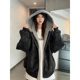 Douyin's same style velvet thickened hooded cotton jacket