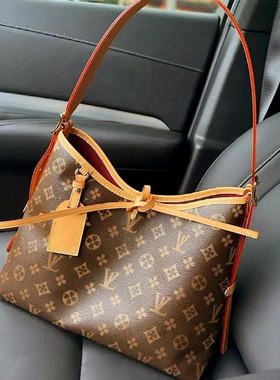 适配香港LV家仿奢侈品女包中古carryall子母包托特老花单肩斜挎包