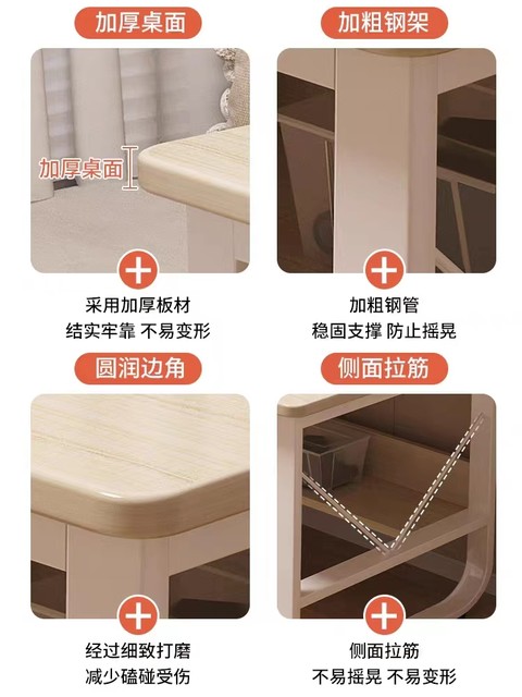 Integrated rack with drawer student writing desk study desk