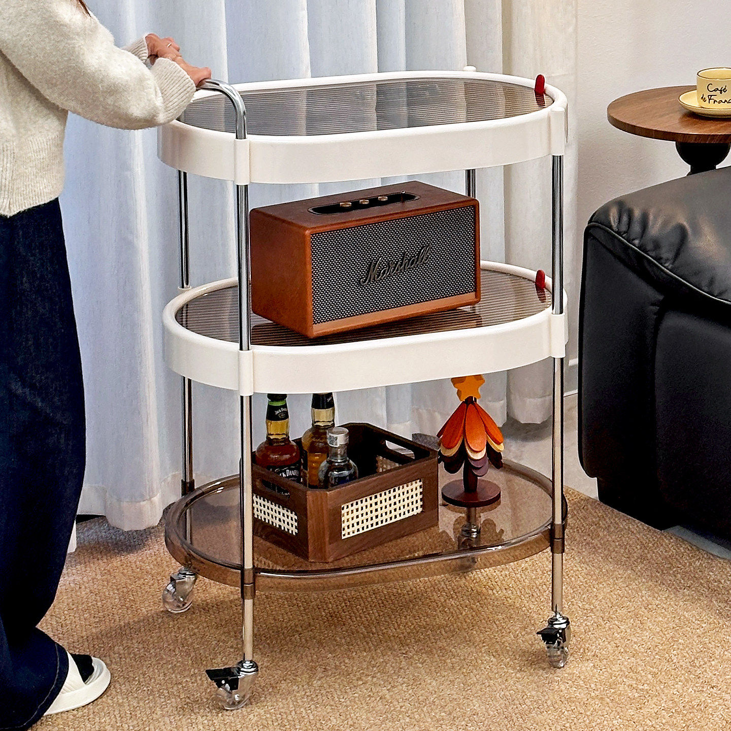 可移动茶几2026新款小户型客厅沙发边落地简易小边几置物架小推车,淘宝优惠券,粉丝福利购,淘宝优惠卷