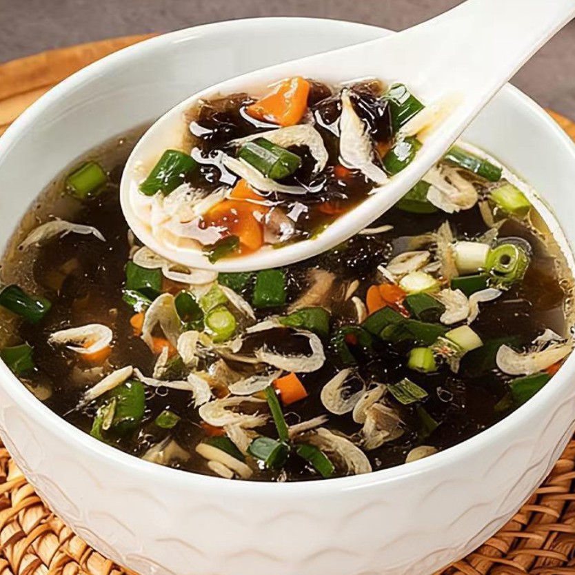 简单速成紫菜虾皮米汤料包早餐速食汤裙带菜虾皮汤料包即速食免煮
